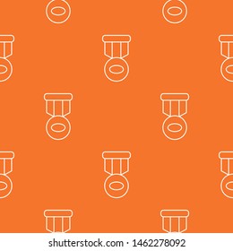 Hockey medal pattern vector orange for any web design best