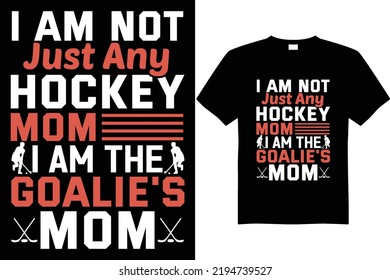 Hockey Mama T Shirt Design Vektor Goalie's Mama T Shirt