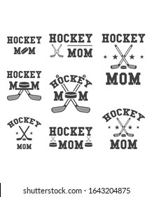 Hockey Mom vector typography design