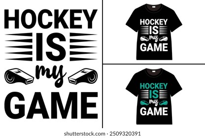 Hockey is My Game t-shirt collection, T-shirt Design vector, Trendy