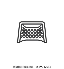 Hockey Net line icon. linear style sign for mobile concept and web design. Ice hockey goal outline vector icon. Symbol, logo illustration. Vector graphics