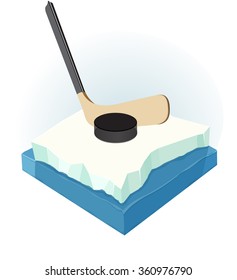 hockey on ice, vector