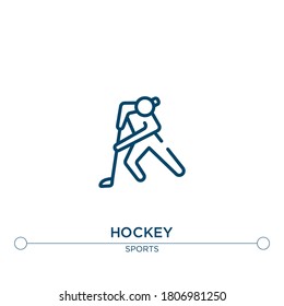 hockey outline vector icon. simple element illustration. hockey outline icon from sport concept. can be used for web and mobile
