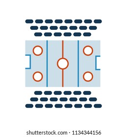 Hockey pitch icon vector icon. Simple element illustration. Hockey pitch symbol design. Can be used for web and mobile.