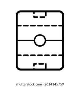 Hockey pitch - vector icon