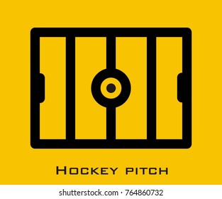 Hockey pitch vector icon