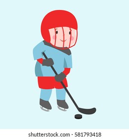 Hockey Player Boy Stick Attitude Bandage Stock Vector (Royalty Free ...