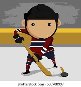 Hockey player cartoon