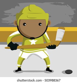 Hockey player cartoon
