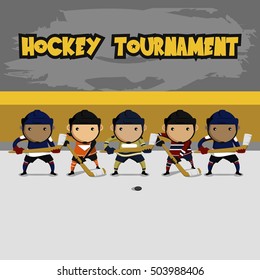 Hockey player cartoon