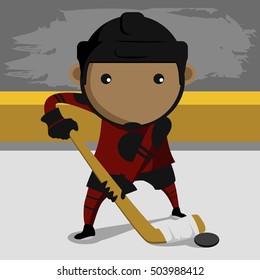 Hockey player cartoon