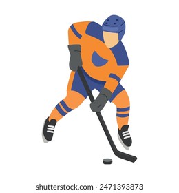 Hockey player icon clipart avatar logotype isolated vector illustration