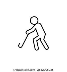 Hockey player icon Flat fill set collection