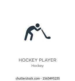Hockey player icon vector. Trendy flat hockey player icon from hockey collection isolated on white background. Vector illustration can be used for web and mobile graphic design, logo, eps10