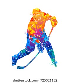 Hockey player illustration