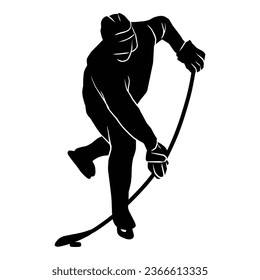 hockey player silhouette. silhouette of hockey player gestures, poses, expressions