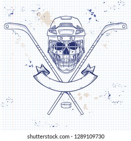 Hockey player skull