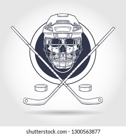 Hockey player skull