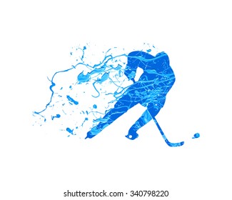 Hockey Player. Spray Paint