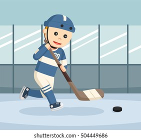 hockey player in stadium