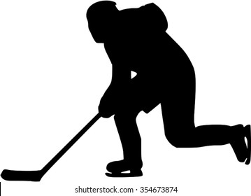 Hockey Player with Stick
