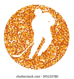 Hockey player vector background abstract illustration concept