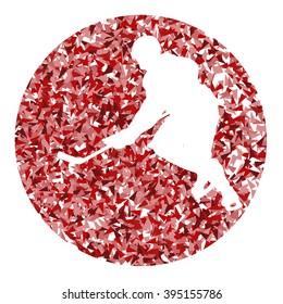 Hockey player vector background abstract illustration concept