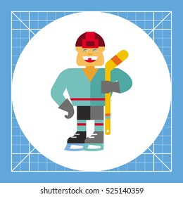 Hockey Player Vector Icon