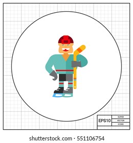 Hockey Player Vector Icon