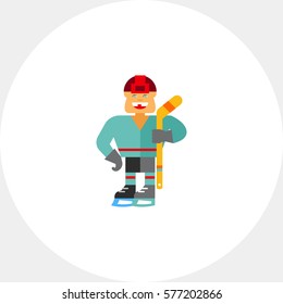 Hockey Player Vector Icon