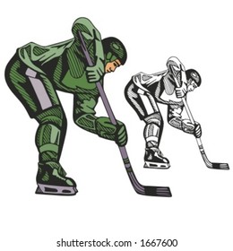 Hockey player. Vector illustration