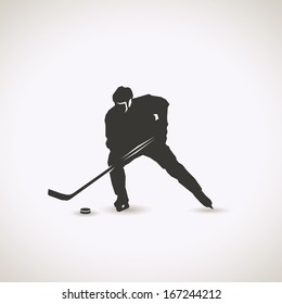 Hockey player    vector illustration