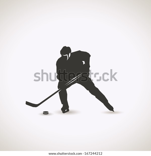Hockey player - vector
illustration