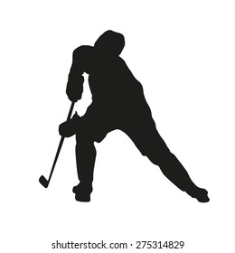 Hockey Player Vector Silhouette