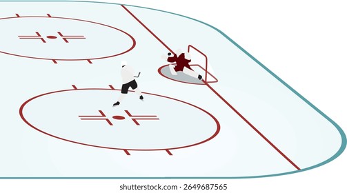 Hockey players play game. vector