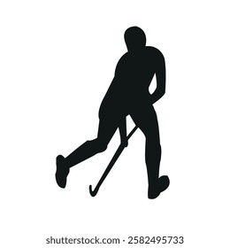 Hockey players playing forward stock image photo vector art silhouette template background