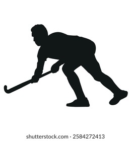 Hockey players playing forward stock image photo vector art silhouette template background