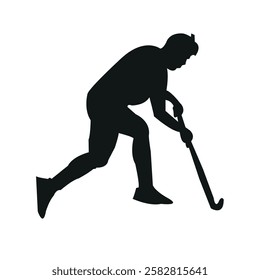Hockey players playing forward vector art photo silhouette template background 