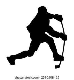 Hockey players playing vector art silhouette template background image picture forward