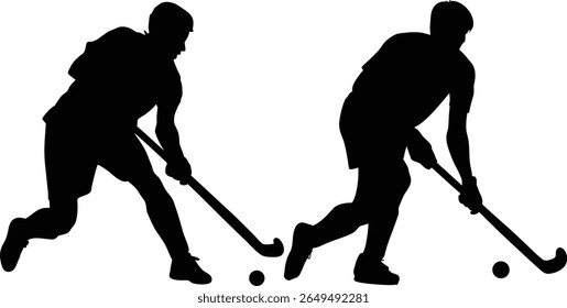 Hockey Players silhouette  vector illustration 