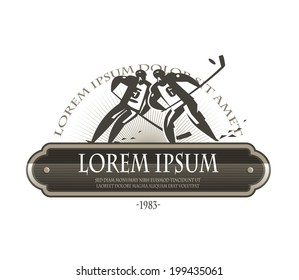 Hockey players. Vector format