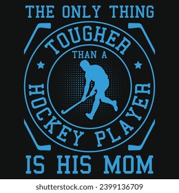 Hockey playing graphics tshirt design 