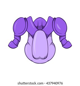 Hockey protective shell icon, cartoon style