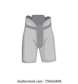 Hockey protective shorts icon in monochrome style