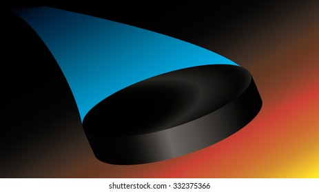 hockey puck and a blue plume of hellfire