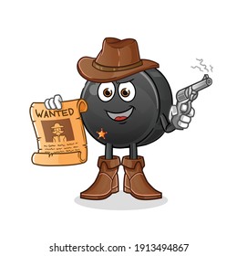 Hockey puck character. cartoon mascot vector
