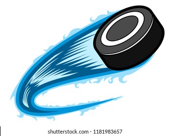 Hockey puck with an effect. Vector illustration design