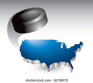 Hockey Puck Flying Across America