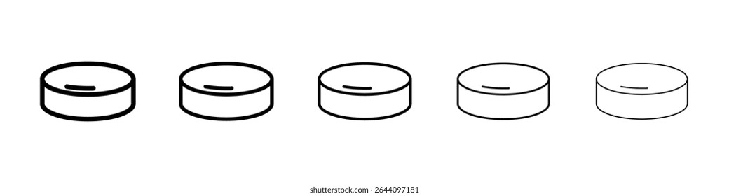 Hockey puck icon concept. graphic design, logo, Web, UI.
