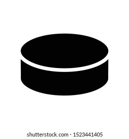 Hockey puck icon isolated on white background. Vector illustration
